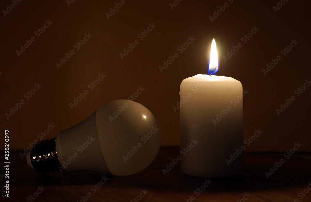 Power outage. Electricity missing. Blackout concept.