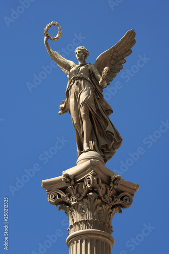 Prague, Czech Repoublic: Statue of an angel in front of the Rudolfinum concert hall