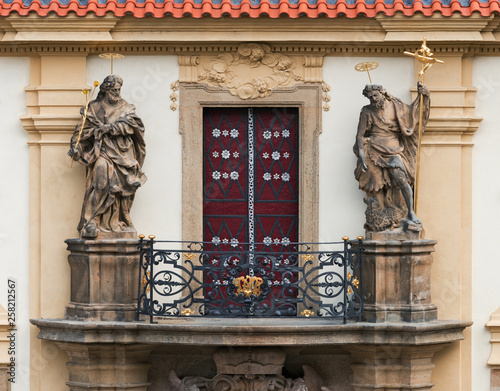 Photography Loreta in Prague. Balcony over the main entrance