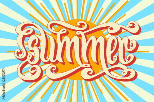 Summer sun lettering