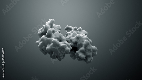 3d illustration protein or enzyme