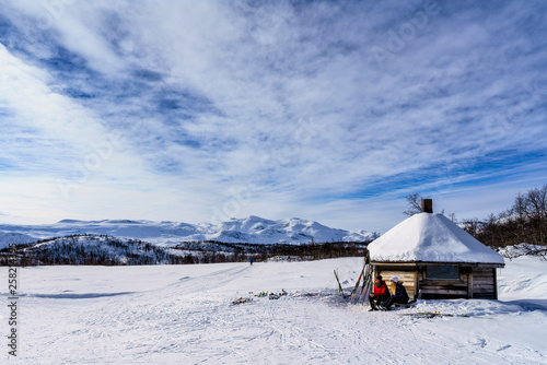 Rest during a ski trip on Jotunheimen, Norway. © Allan