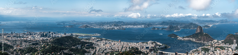 Panoramic view over Rio and Niteroi