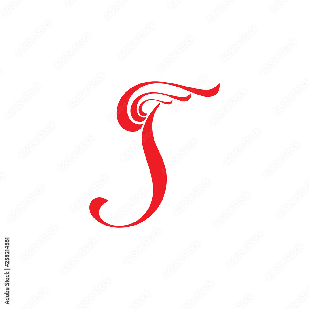 Fototapeta premium SJ or TJ or TS logo letter design