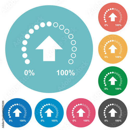Download in progress flat round icons