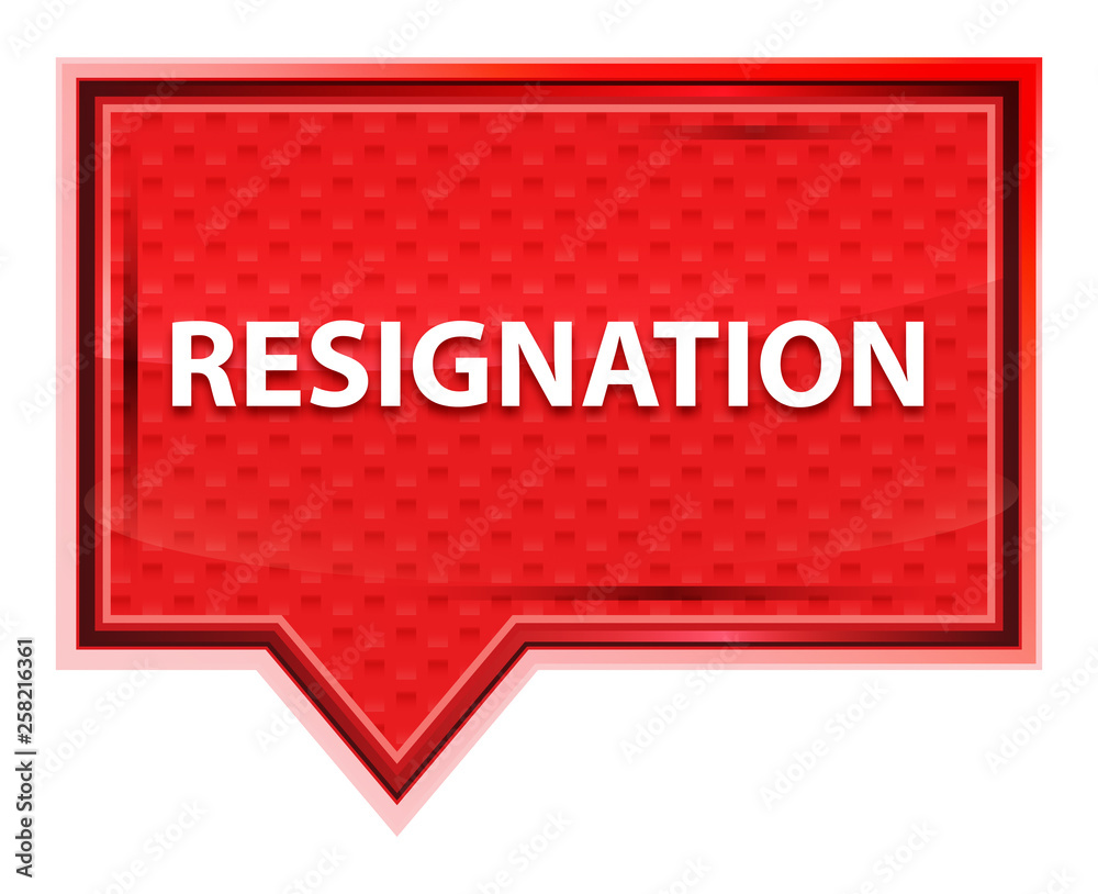 Resignation misty rose pink banner button Resignation misty rose pink banner button