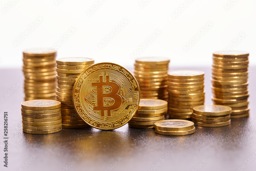 golden bitcoin, conceptual image for crypto currency golden bitcoin, conceptual image for crypto currency