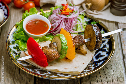 grilled vegetables on a plate