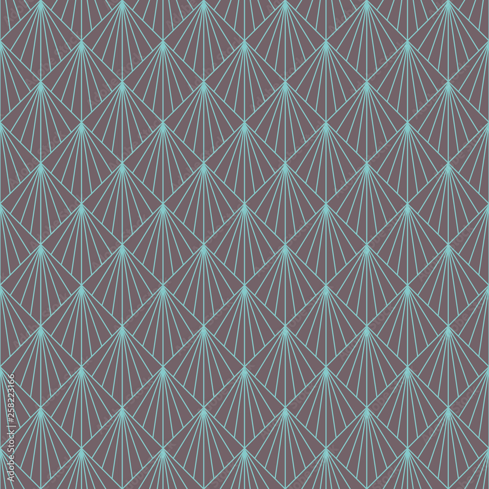 Art Deco Seamless Pattern - Repeating pattern design with art deco motif in vintage colors Art Deco Seamless Pattern - Repeating pattern design with art deco motif in vintage colors