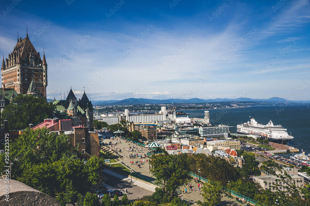 view of old town in Quebec (Quebec canada)
