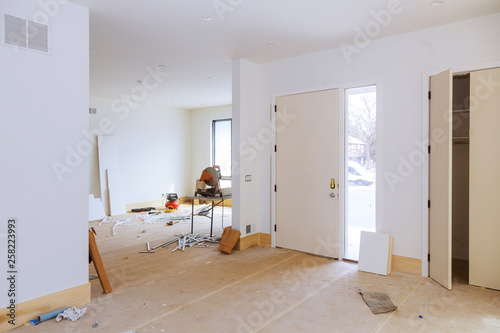 Construction building industry new home construction interior drywall and finish details