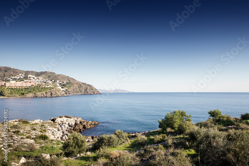 seascape image of almunecar in spain