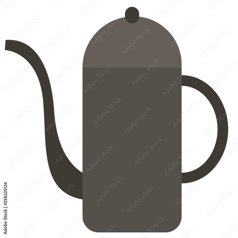 coffee pot flat illustration on white coffee pot flat illustration on white