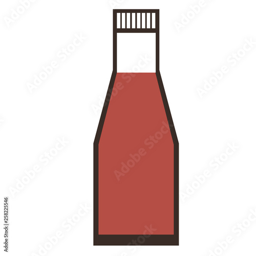 ketchup flat illustration on white
