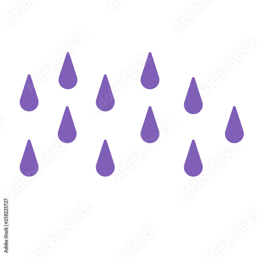 rain flat illustration on white