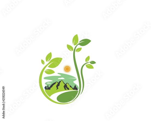 landscape logo vector illustration