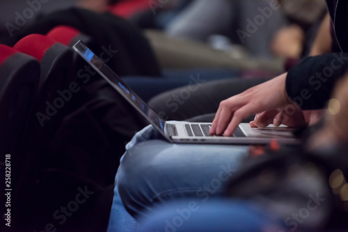 business people hands using laptop computer