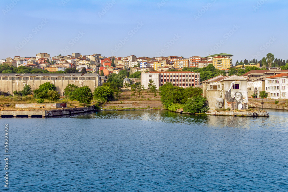 Istanbul, Turkey, 17 May 2015: Shipyard, Golden Horn, Halic, Eyup, Pierloti