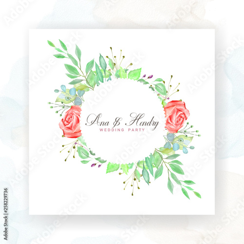 Watercolor Wedding Card Design