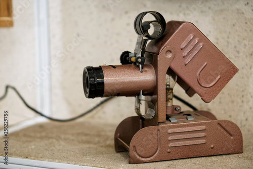 film viewing device - an amazing vintage machine on a shelf in an old house photo