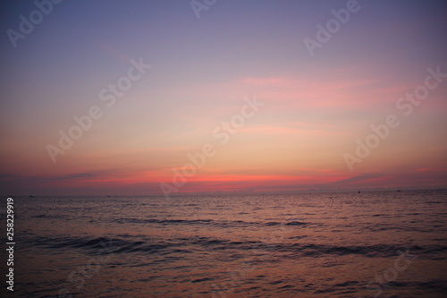 sunset on the beach