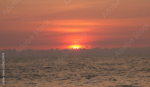 sunset over the sea