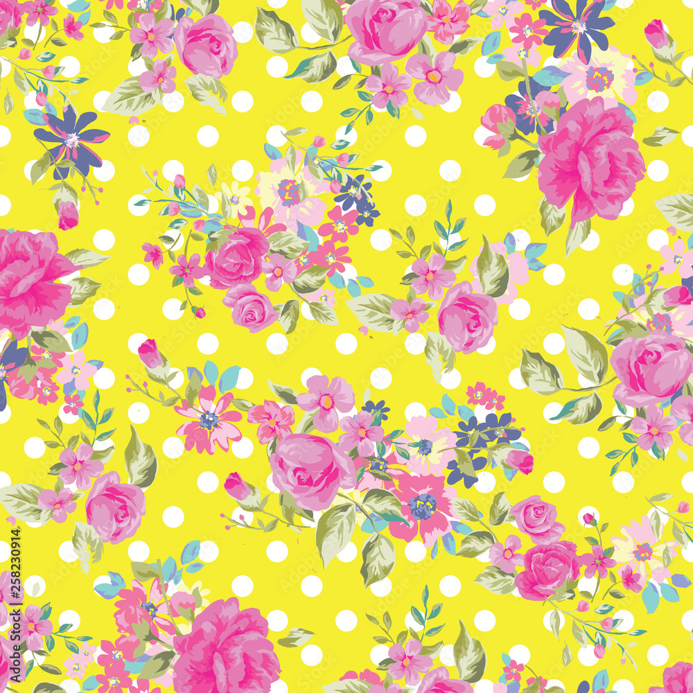 Floral background for textiles. Floral background for textiles.