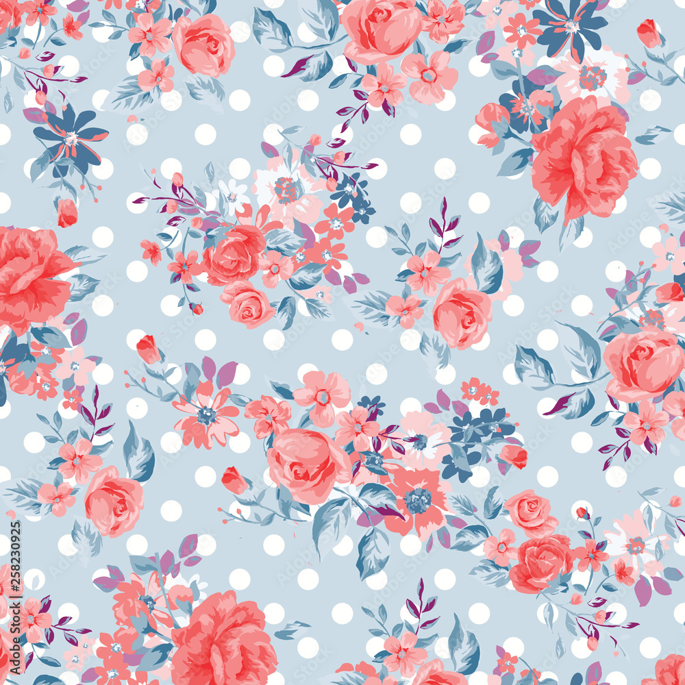 Floral background for textiles. Floral background for textiles.
