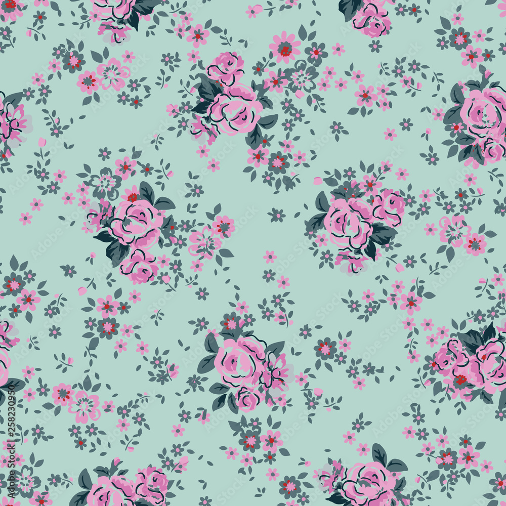 Floral background for textiles. Floral background for textiles.