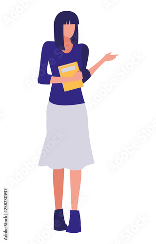 young girl student modeling