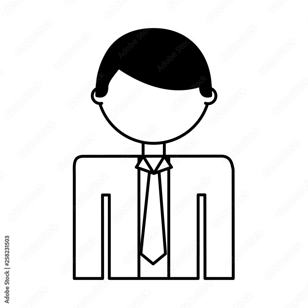 businessman character isolated icon