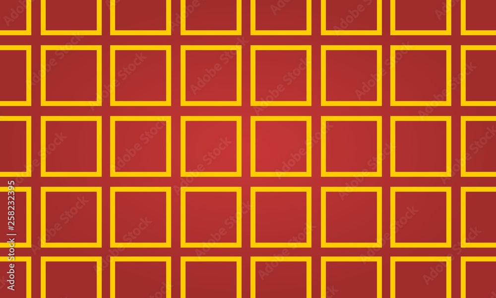 background abstract square yellow line color pattern on red color background, illustration, copy space for text, chinese new year concept background abstract square yellow line color pattern on red color background, illustration, copy space for text, chinese new year concept