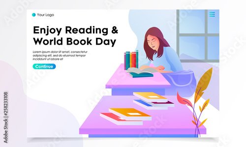 WORLD BOOK DAY LANDING PAGE ILLUSTRATION