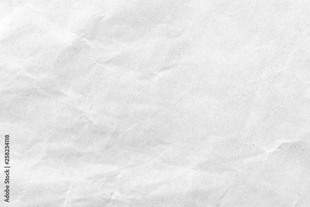 White crumpled paper texture background. Close-up.