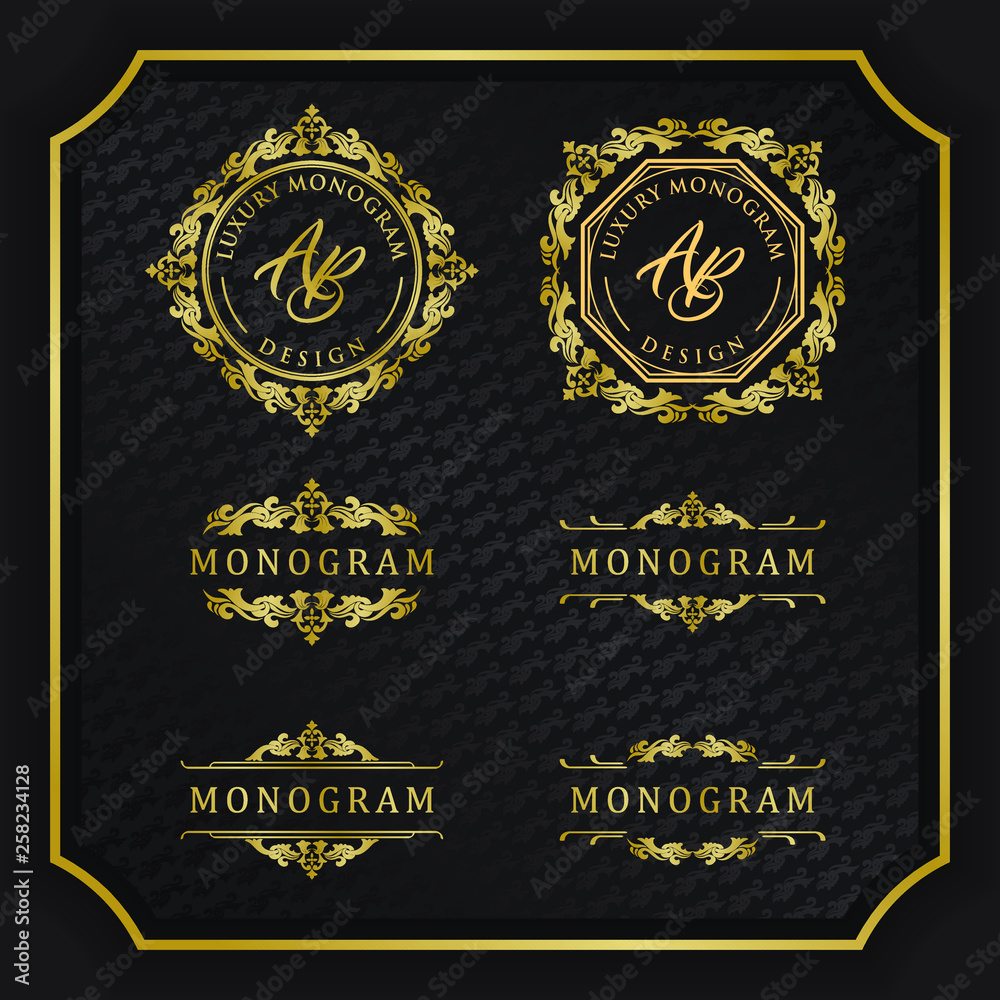 Luxury design set for wedding and decoration Luxury design set for wedding and decoration