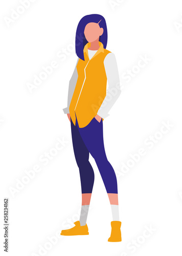 beautiful woman with pose of modeling