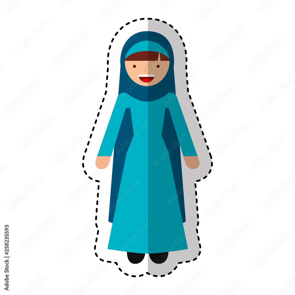 Muslim woman avatar character