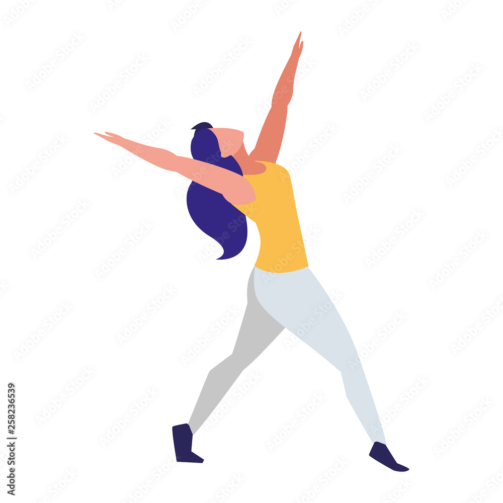 Fototapeta premium athletic woman practicing exercises