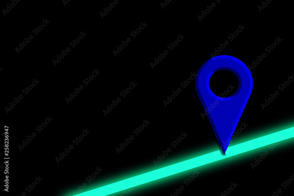 Map symbol. Map mark of night road. 地図のマーク 夜道の地図マーク Map symbol. Map mark of night road. 地図のマーク 夜道の地図マーク