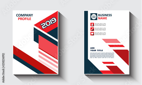 Business vector set company profile