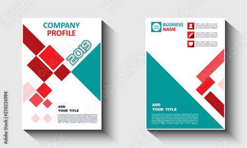 Business vector set company profile