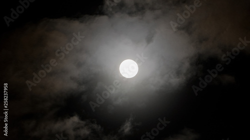 Moon at night, beautiful grill