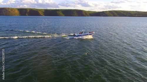 Enjoying at the boat - Piranhas's River Brazil - Recorded by drone