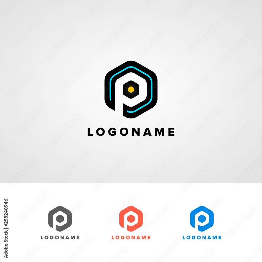 Pro P Letter Logo Design
