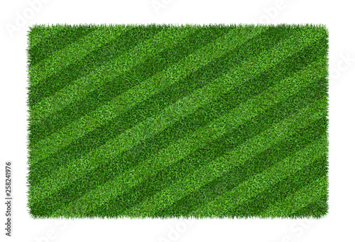 Green grass texture background for soccer and football sports. Green grass field pattern and texture isolated on white background.