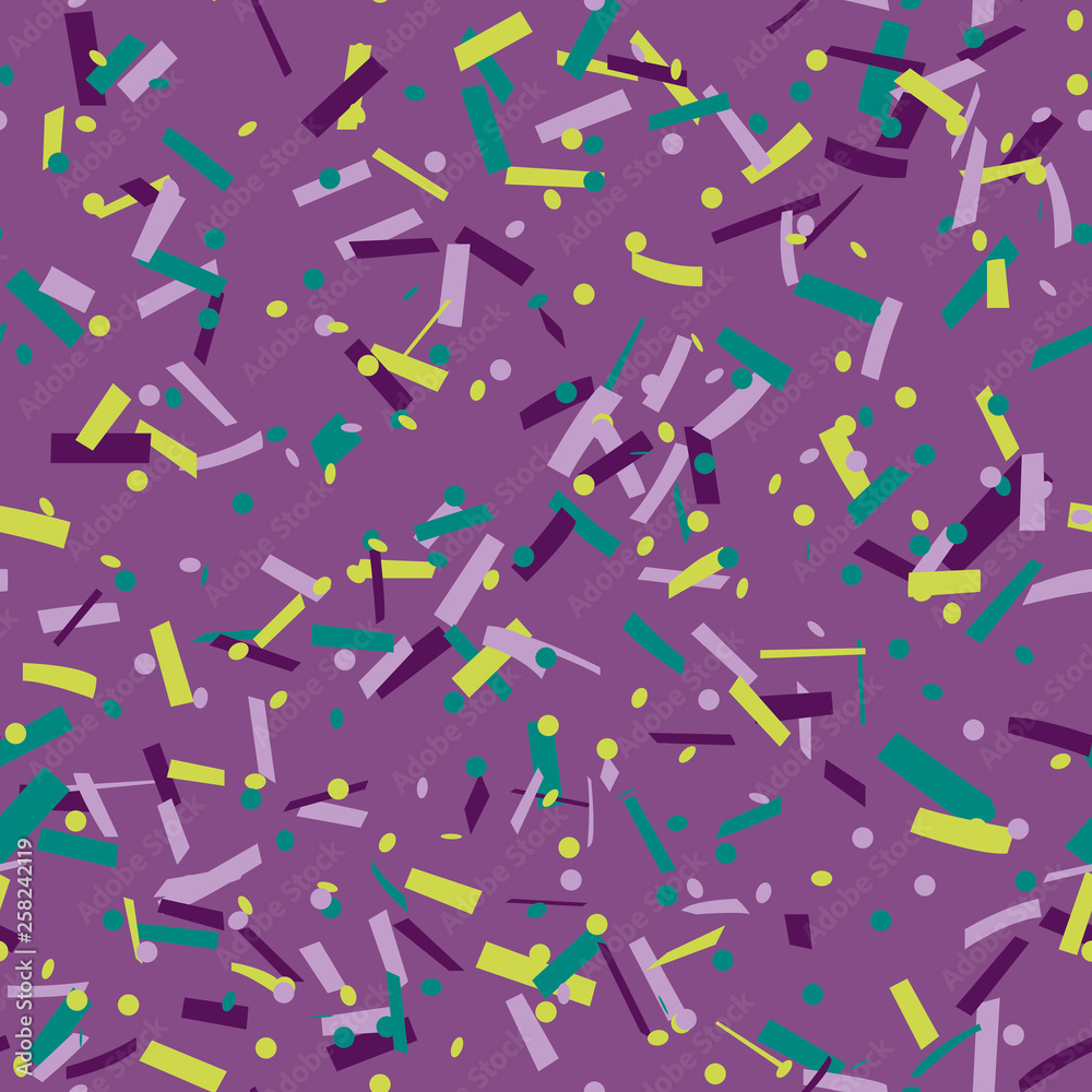 Colorful confetti dots and stripes seamless pattern background Colorful confetti dots and stripes seamless pattern background