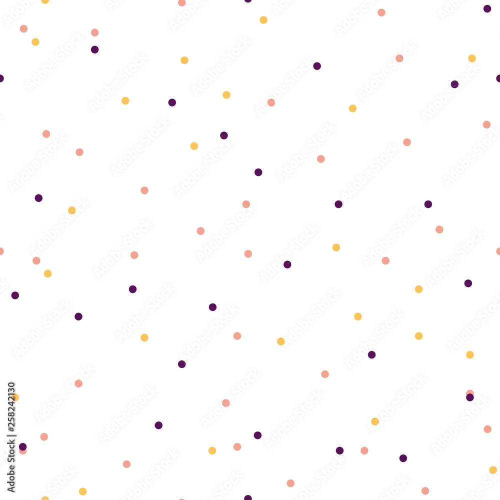 Colorful tiny confetti dots seamless pattern background