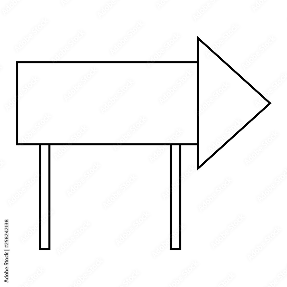 Obraz premium arrow guide signal icon