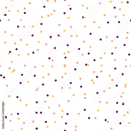 Colorful tiny confetti dots seamless pattern background