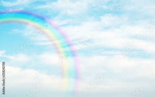 rainbow in cloudy sky